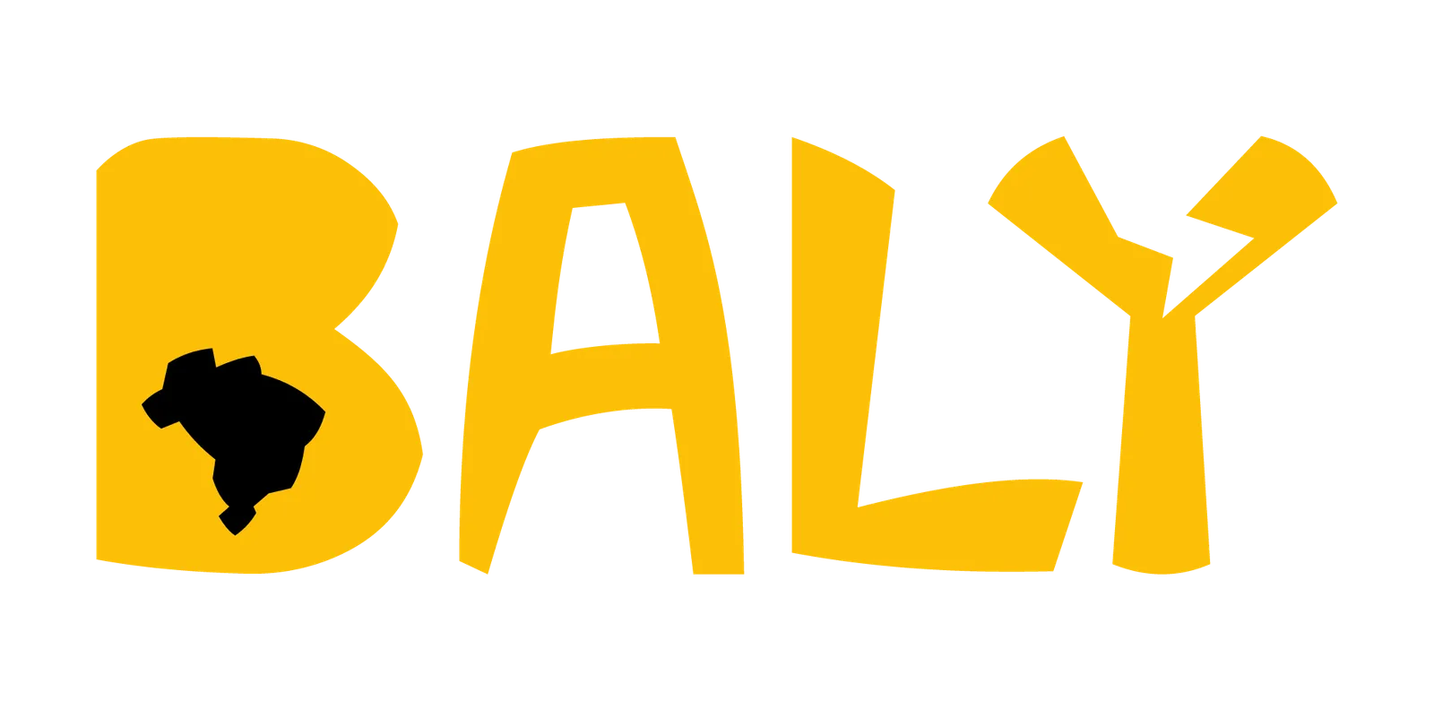 Redesigned yellow Baly wordmark on black