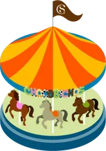 Chocobichos Carousel attraction illustration