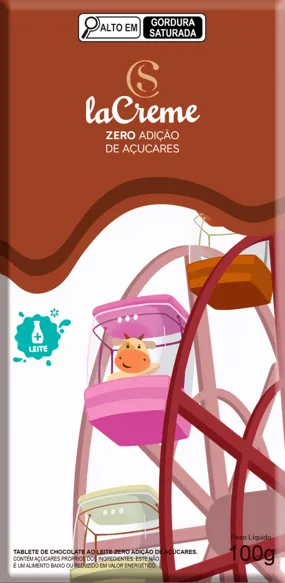 Cacau Parque zero sugar package featuring a ferris wheel