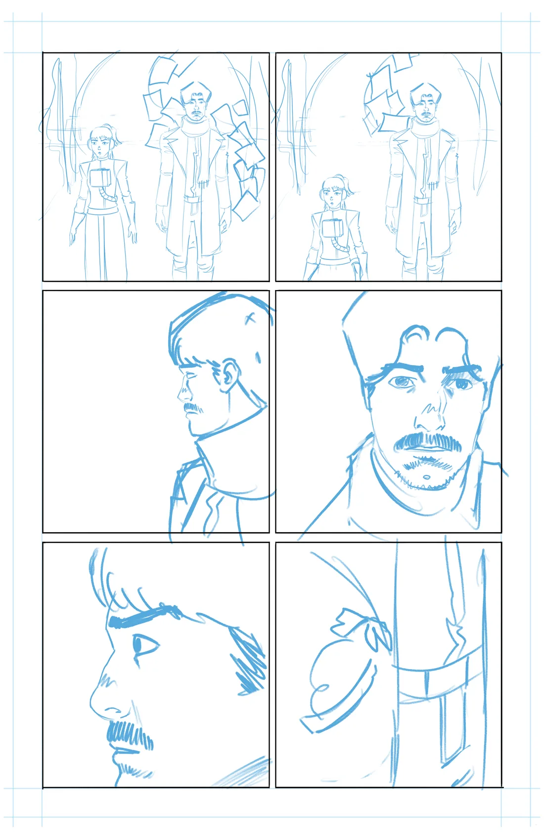 Sketch stage of page 40
