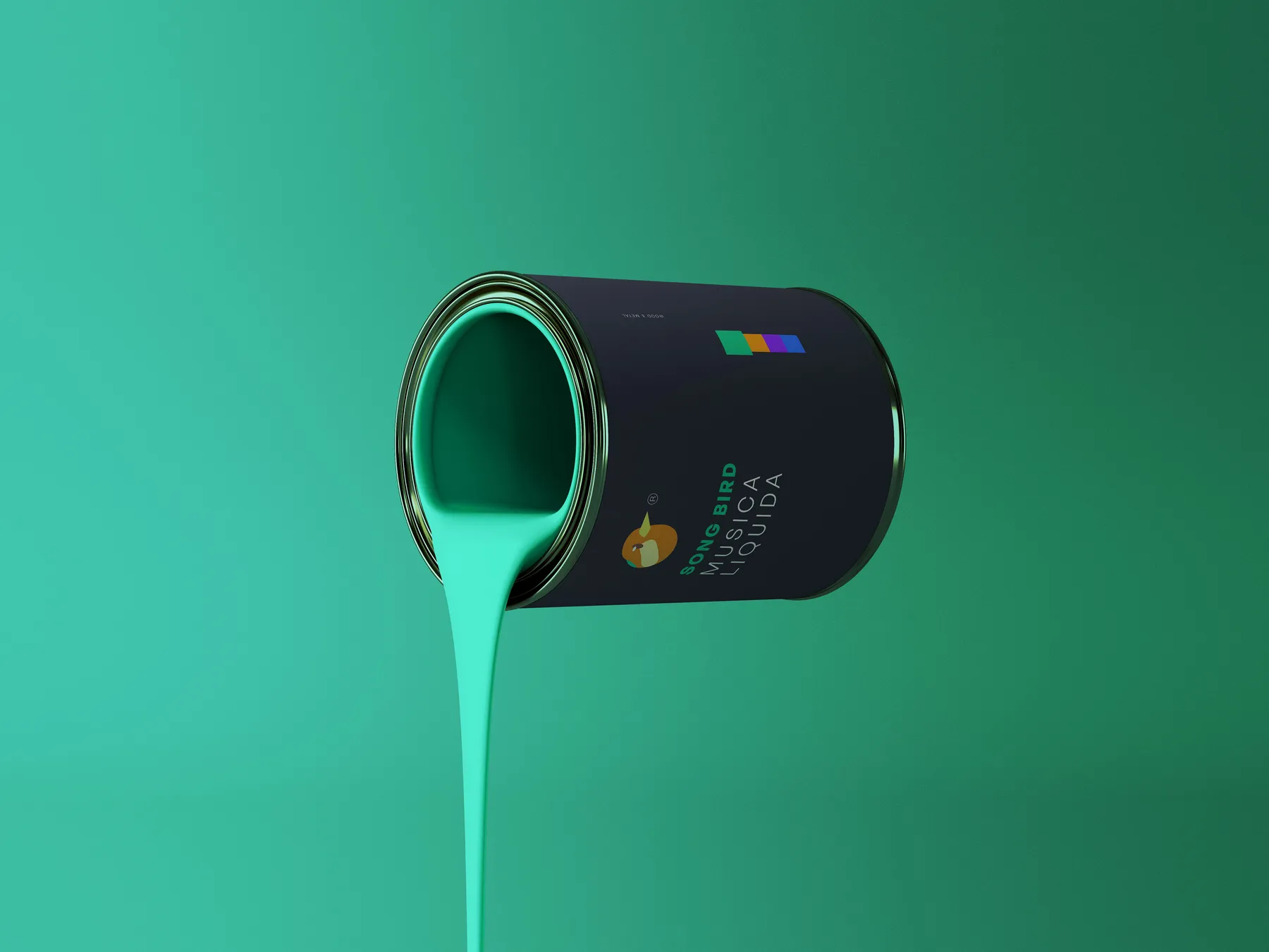 Songbird color and identity applied to a liquid-music concept object