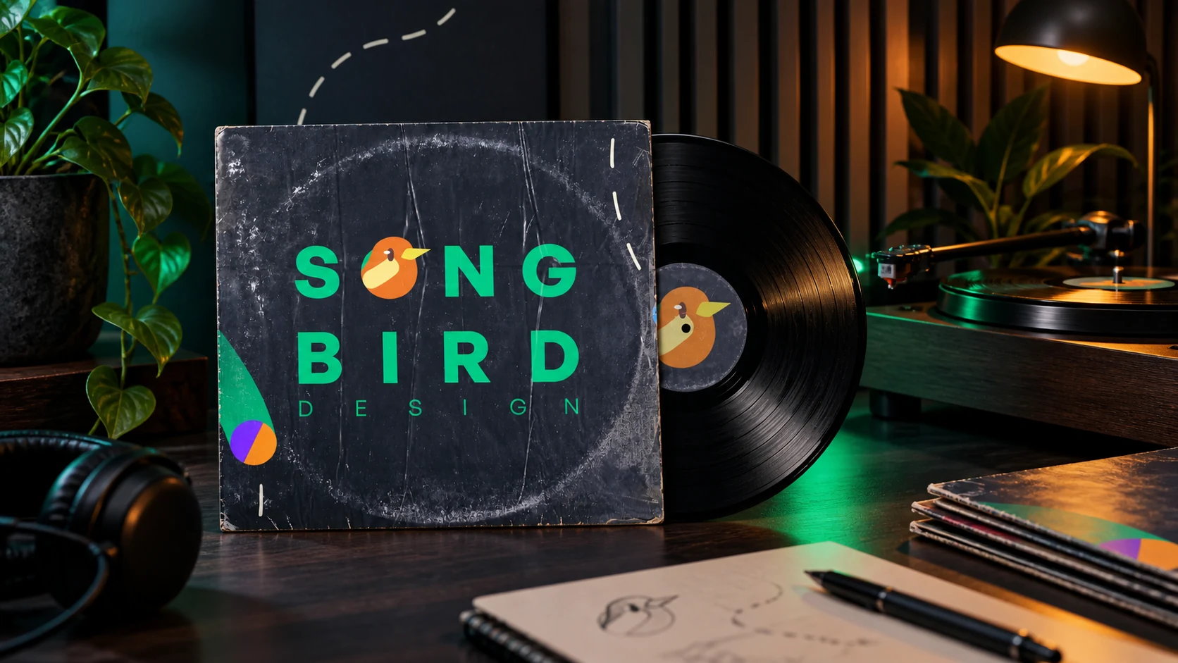 Songbird music identity in a record studio