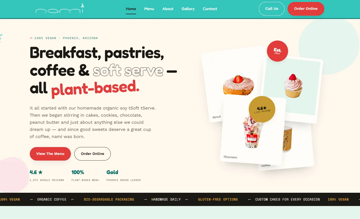 Nami homepage concept